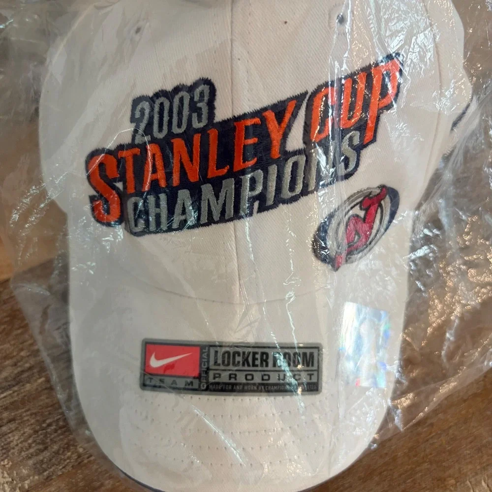 Nike New Jersey Devils 2003 Stanley Cup Champions Hat White Locker Room Cap NHL